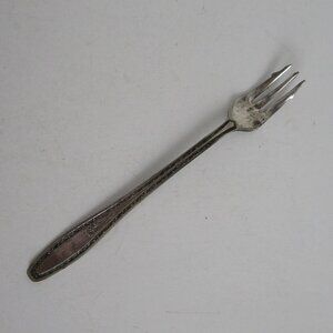vintage silverplate olive fork